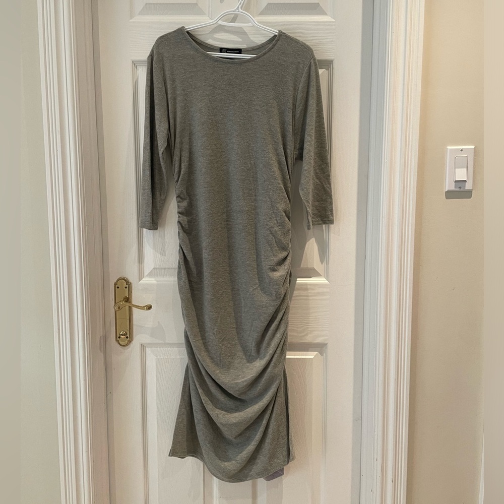 Woman’s gray dress